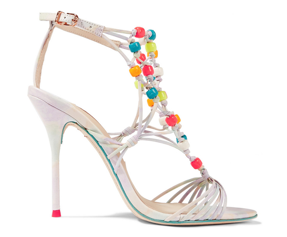 Sophia Webster Arielle Beaded Woven Leather Sandals