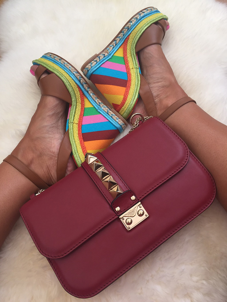 tPF Member: Designerdiva40 Bag: Valentino Lock Shoulder Bag Shoes: Valentino Chevron Wedge Sandals Shop: Valentino Nah $2,345 via Nordstrom  Shop similar Valentino sandals via Neiman Marcus