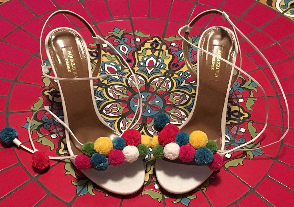 Aquazzura pom on sale pom shoes