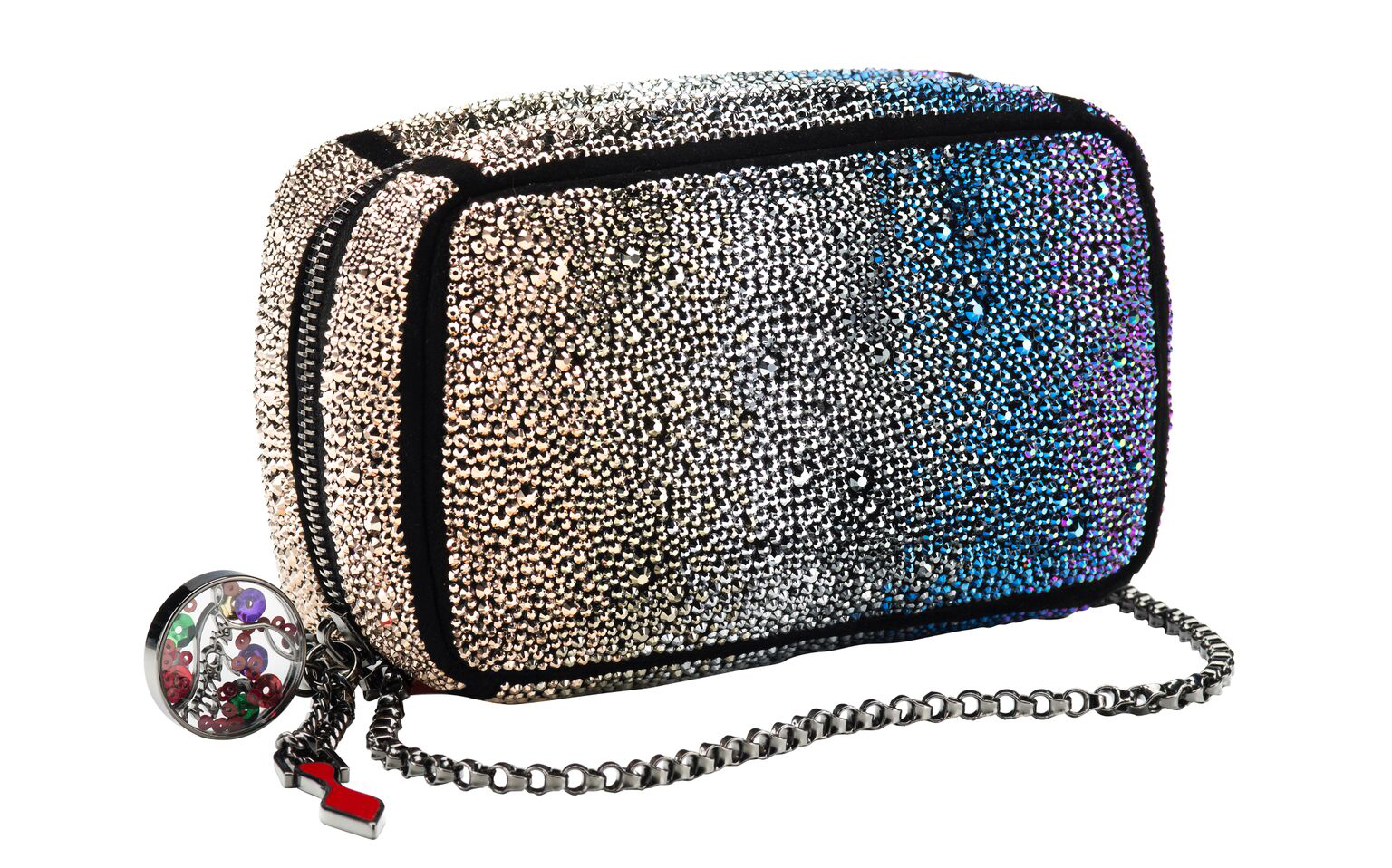 Christian Louboutin Piloutin Suede Strass Clutch