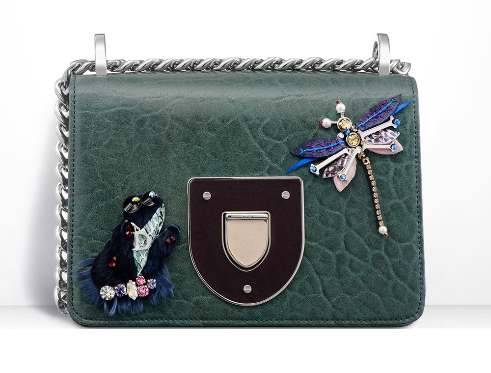 Dior-Diorama-Club-Bag-Green-Embellished