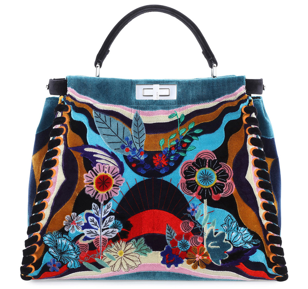 Fendi-Embroidered-Velvet-Peekaboo-Bag