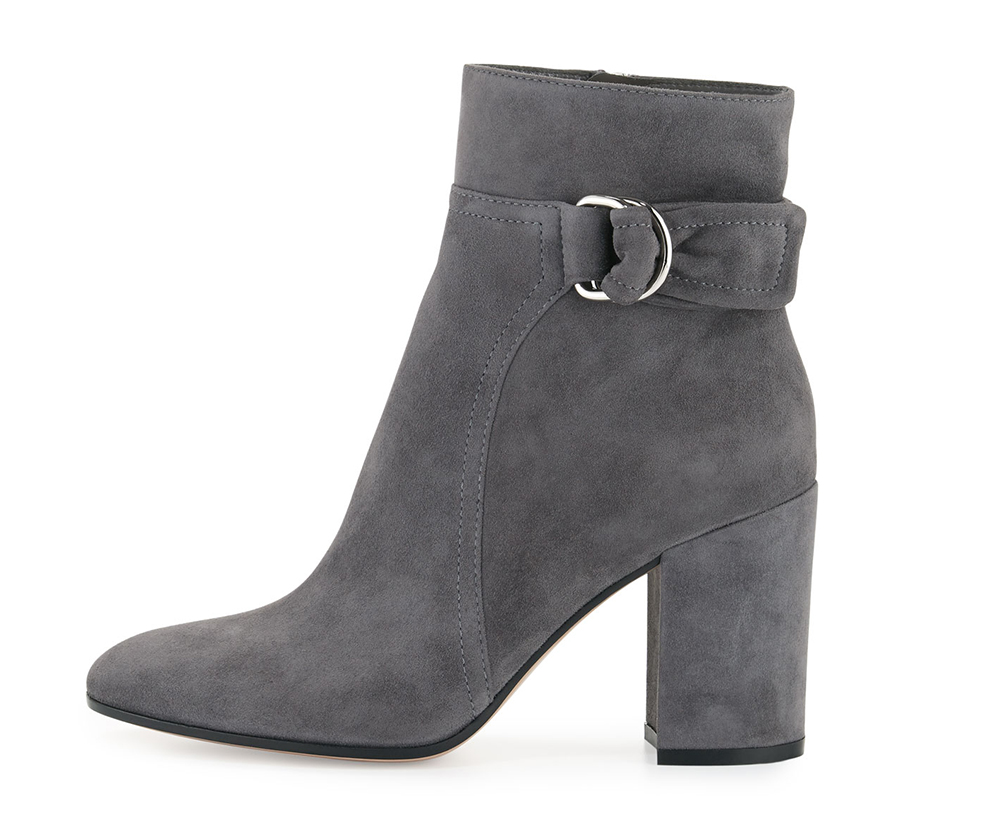 Gianvito Rossi Suede Block-Heel Boot