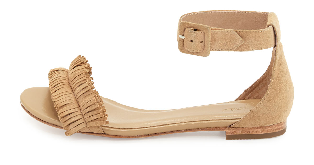 Joie Ferris Fringe Suede Sandal