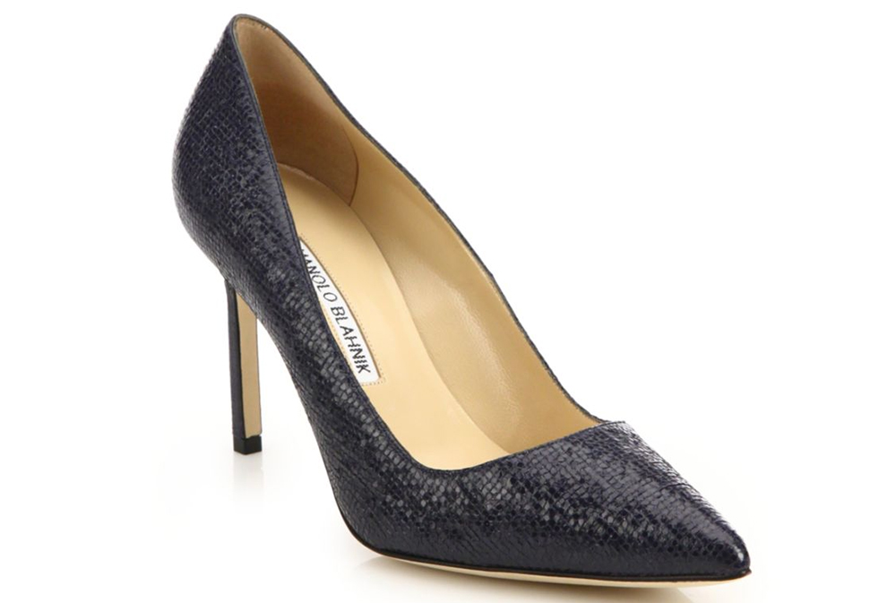 $695 in Embossed Patent Leather Pumps via Saks.