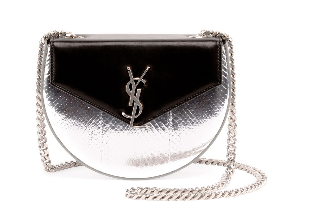 Saint-Laurent-Demi-Lune-Snakeskin-Bag