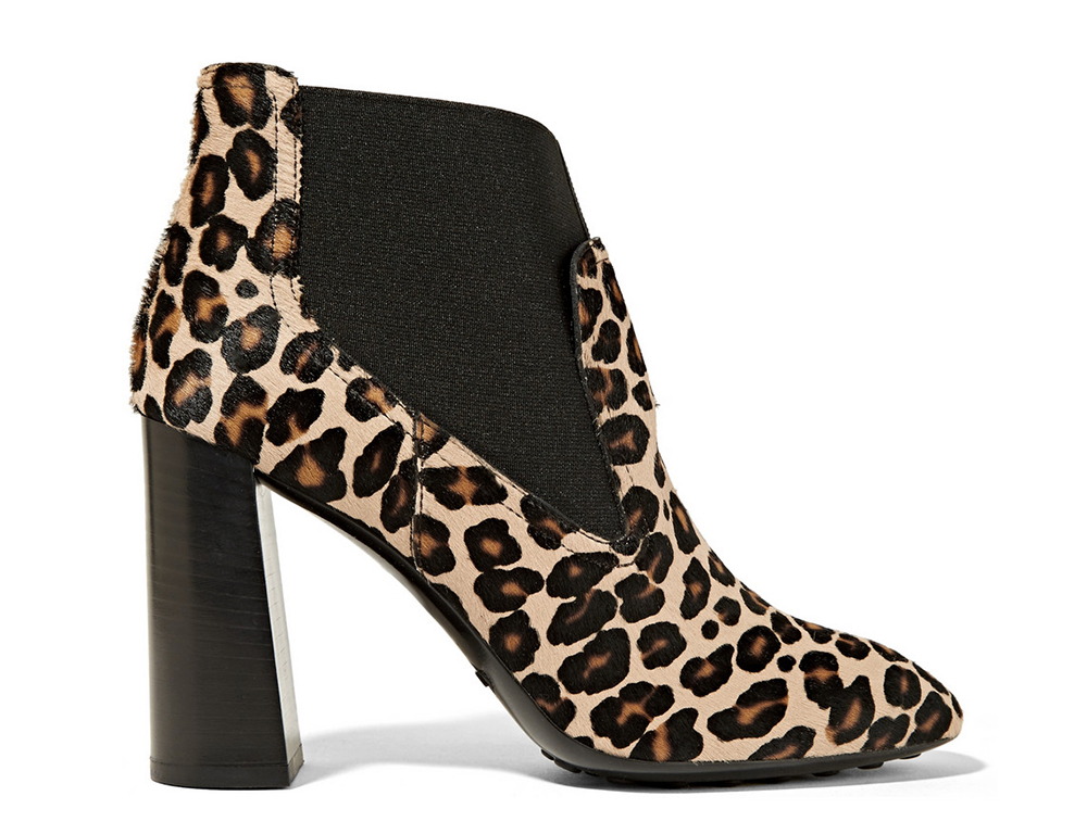 Tod's Leopard-Print Calf Hair Ankle Boots