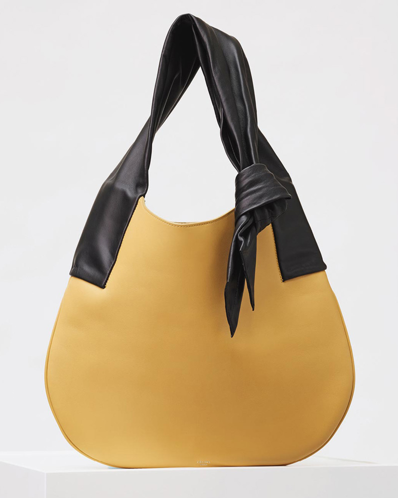 Celine-Large-Ribbon-Shoulder-Bag-Yellow-2650