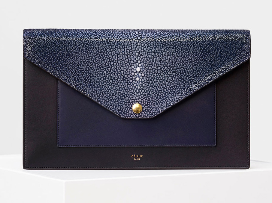 Celine-Pocket-Clutch-on-a-Chain-Stingray-2200