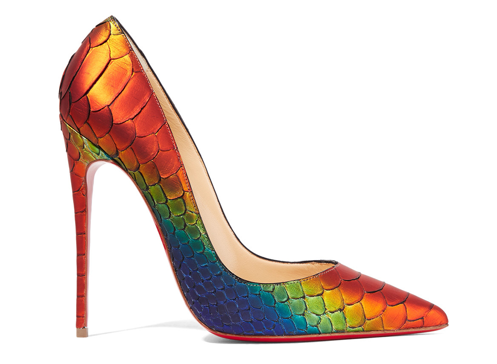 Christian Louboutin So Kate Python Pumps