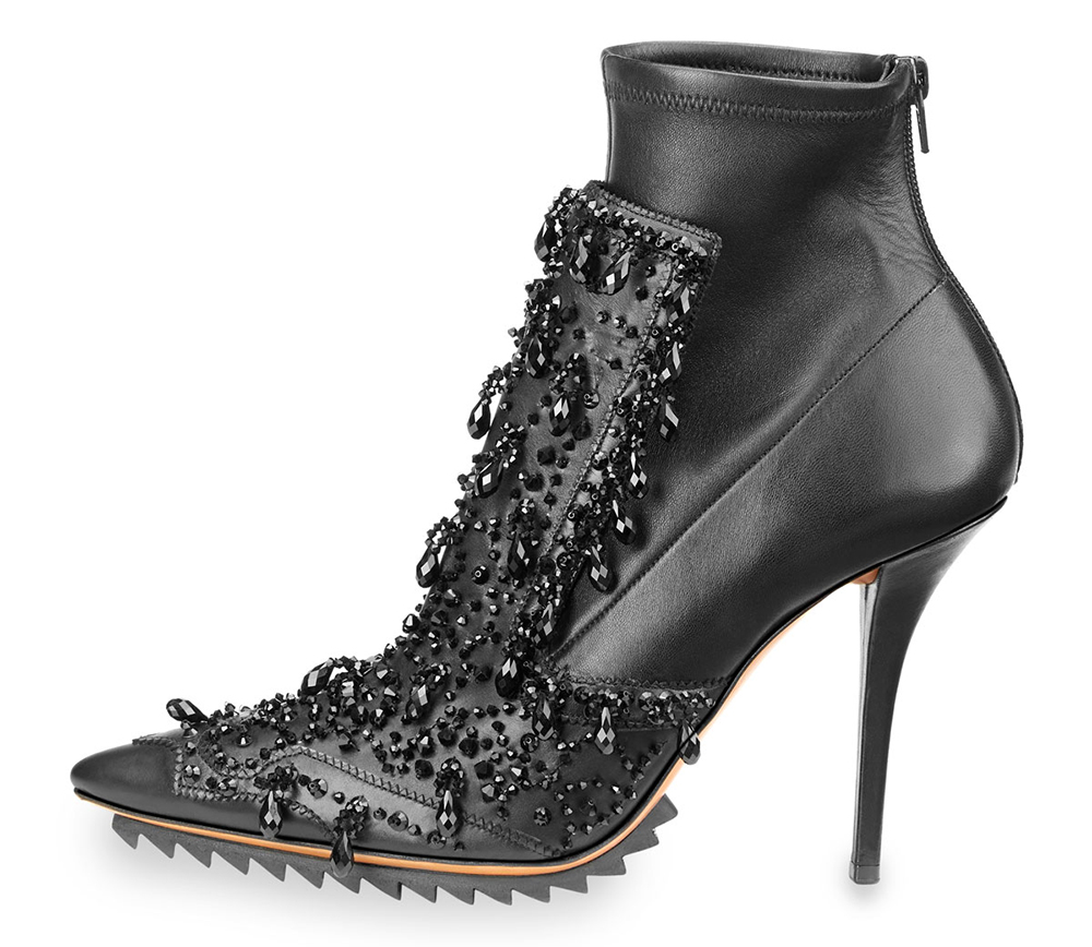 Givenchy Lux Beaded Leather Ankle Boot