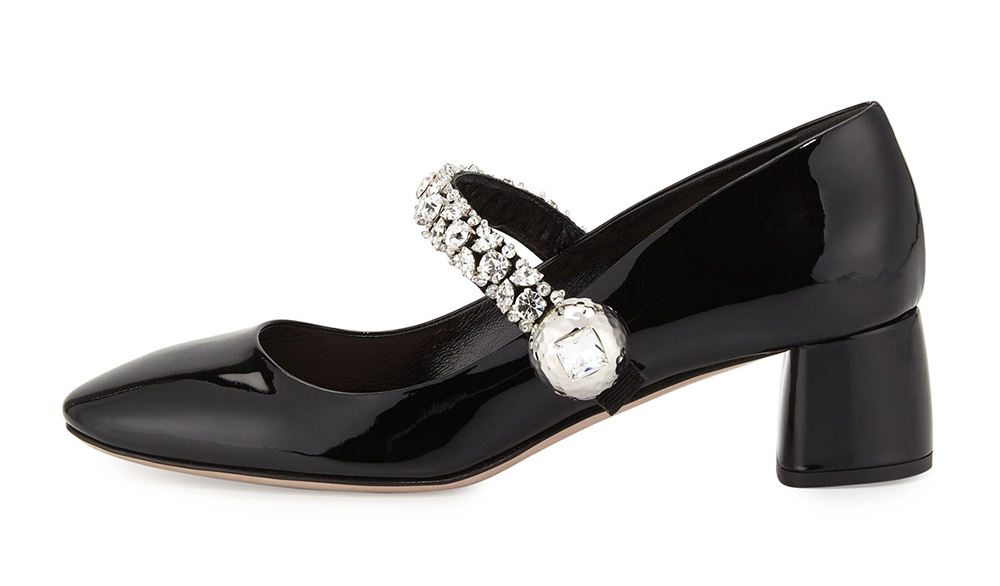 Miu Miu Jewel-Strap Mary Jane Pump