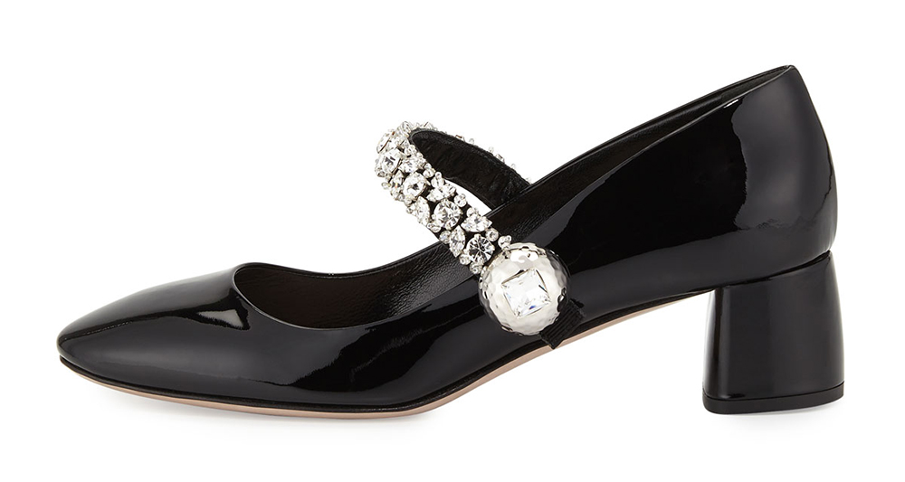 Miu Miu Jewel-Strap Mary Jane Pump