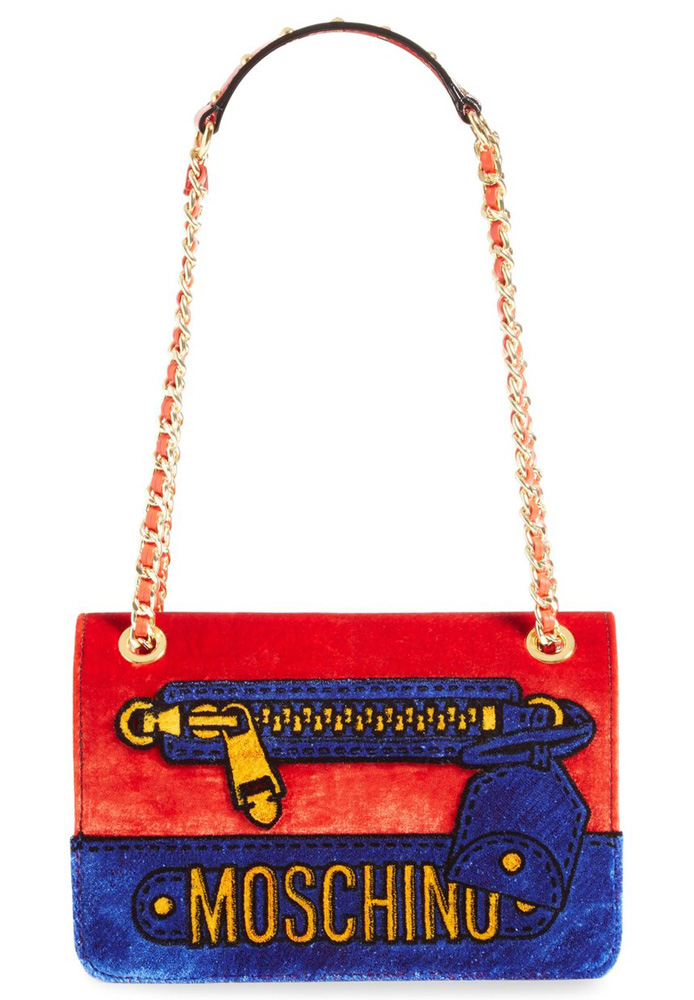 Moschino-Velvet-Convertible-Shoulder-Bag