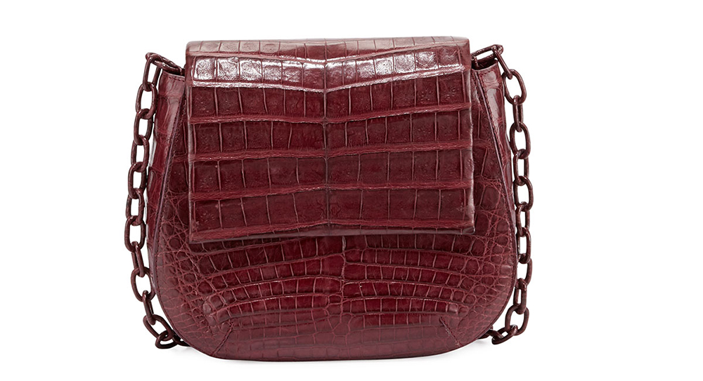 Nancy Gonzalez Round Flap-Top Crocodile Crossbody Bag,