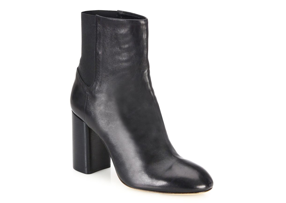 Rag and Bone Agnes Leather Block-Heel Booties