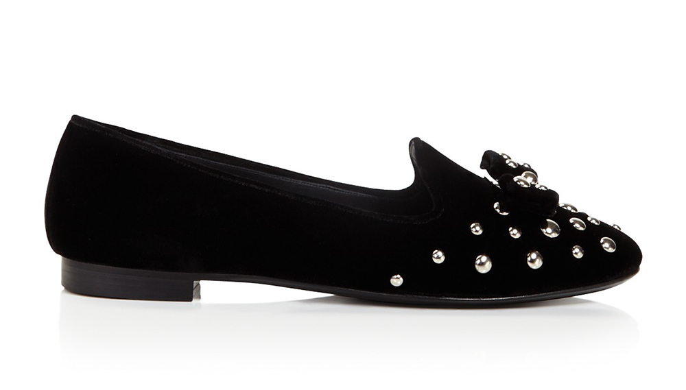 Salvatore Ferragamo Scotty Rock Studded Velvet Loafers