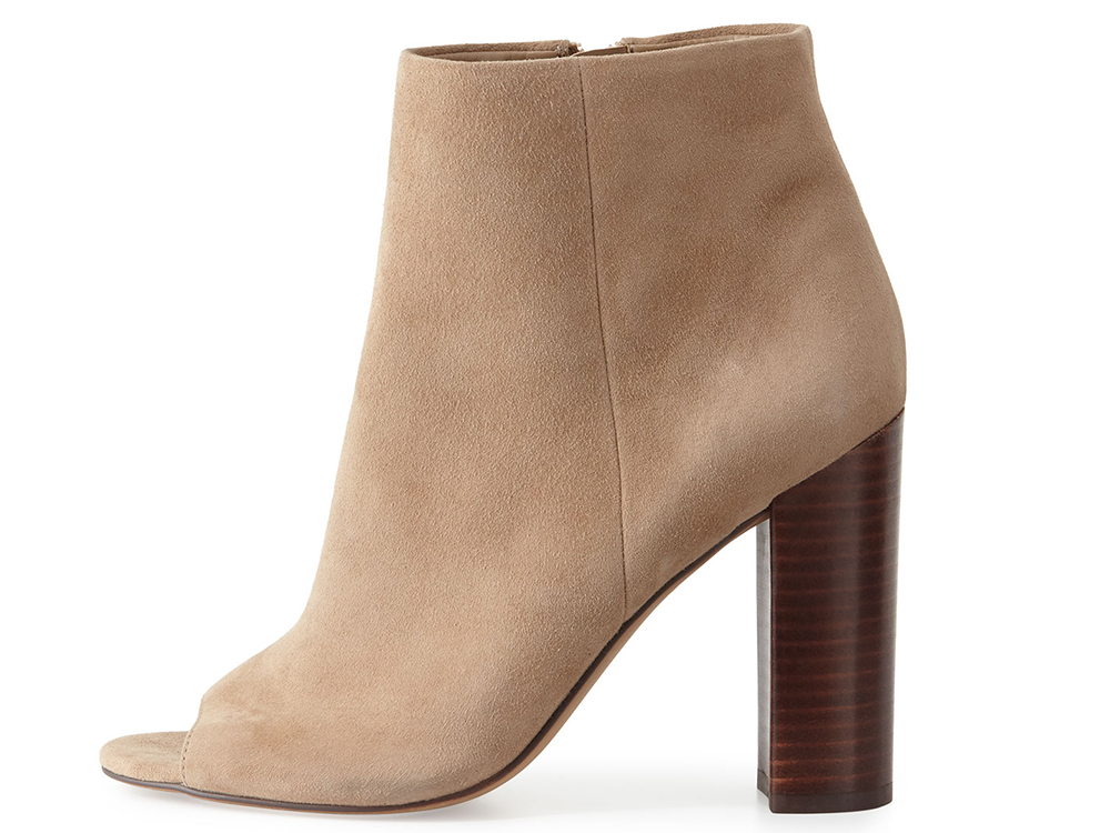 Sam Edelman Yarin Suede Peep-Toe Bootie