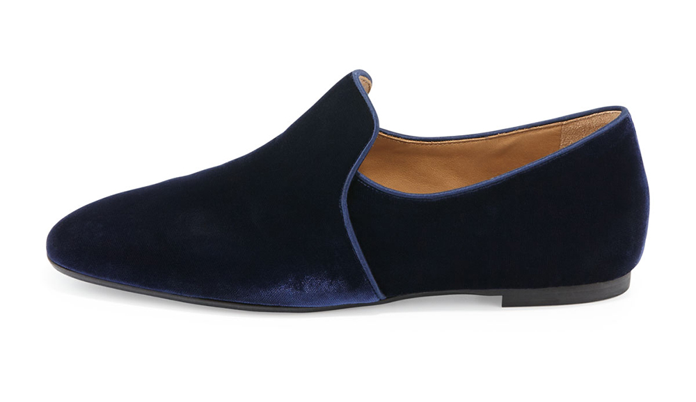 The Row Alys Velvet Loafer Flat