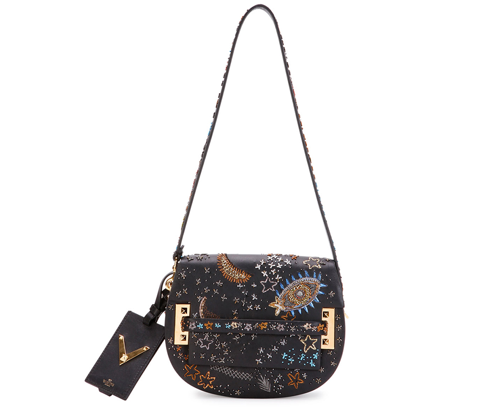 Valentino My Rockstud Embellished Saddle Bag,