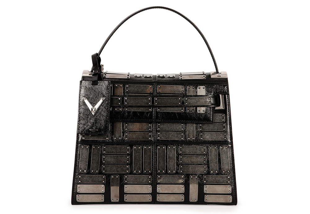 Valentino My Rockstud Leather Satchel Bag