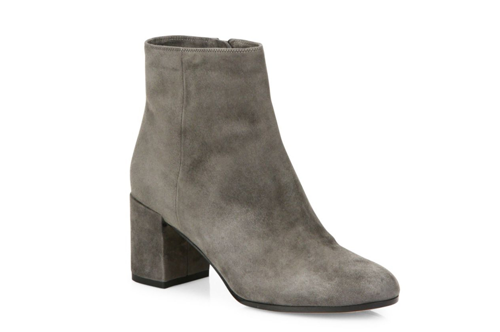 Vince Blakely Suede Block-Heel Booties