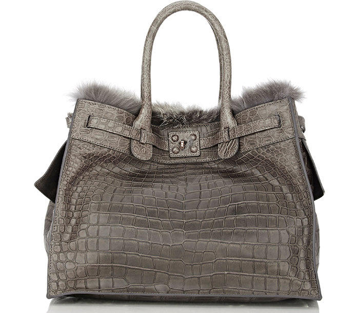 Zagliani-Crocodile-and-Fox-Fur-Gatsby-Bag