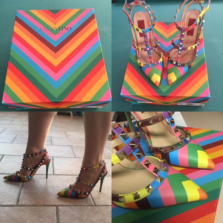 tPF Member: Chibbard  Shoes: Valentino Multicolor Rockstud Pumps Shop: Similar styles via Neiman Marcus 