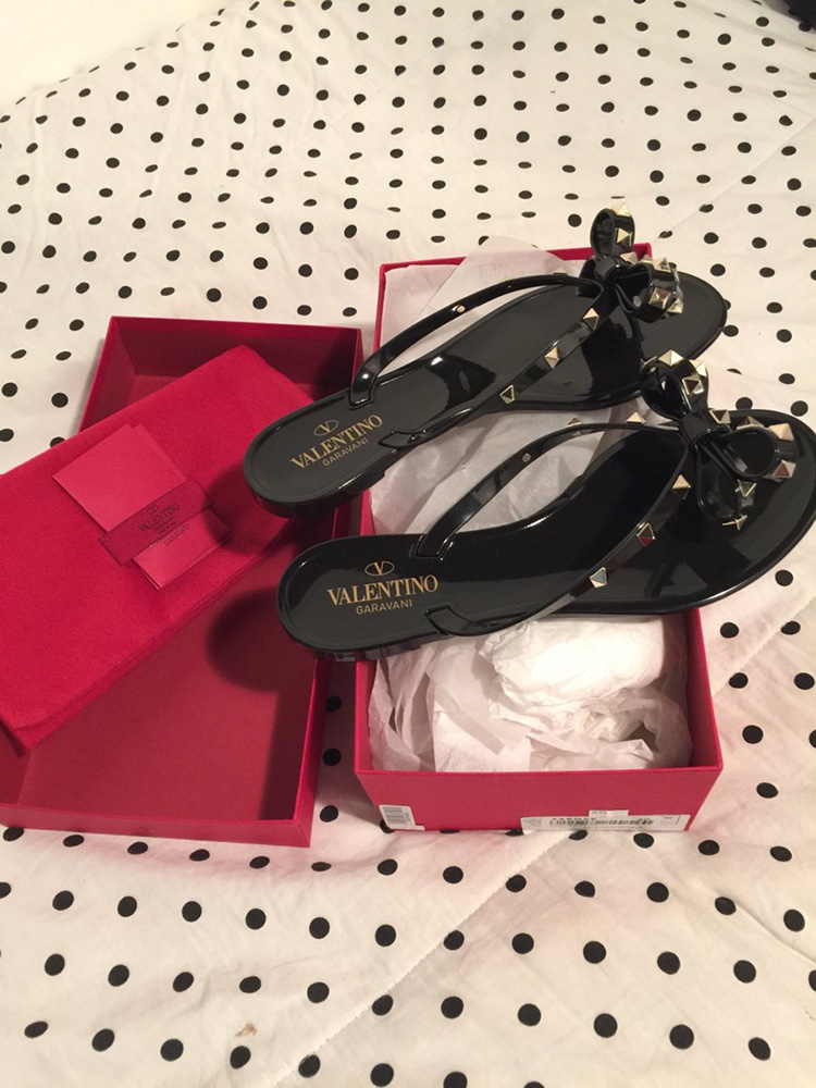 tPF Member: Danniela Shoes: Valentino Rockstud Thong Sandal Shop: $295 via Neiman Marcus  
