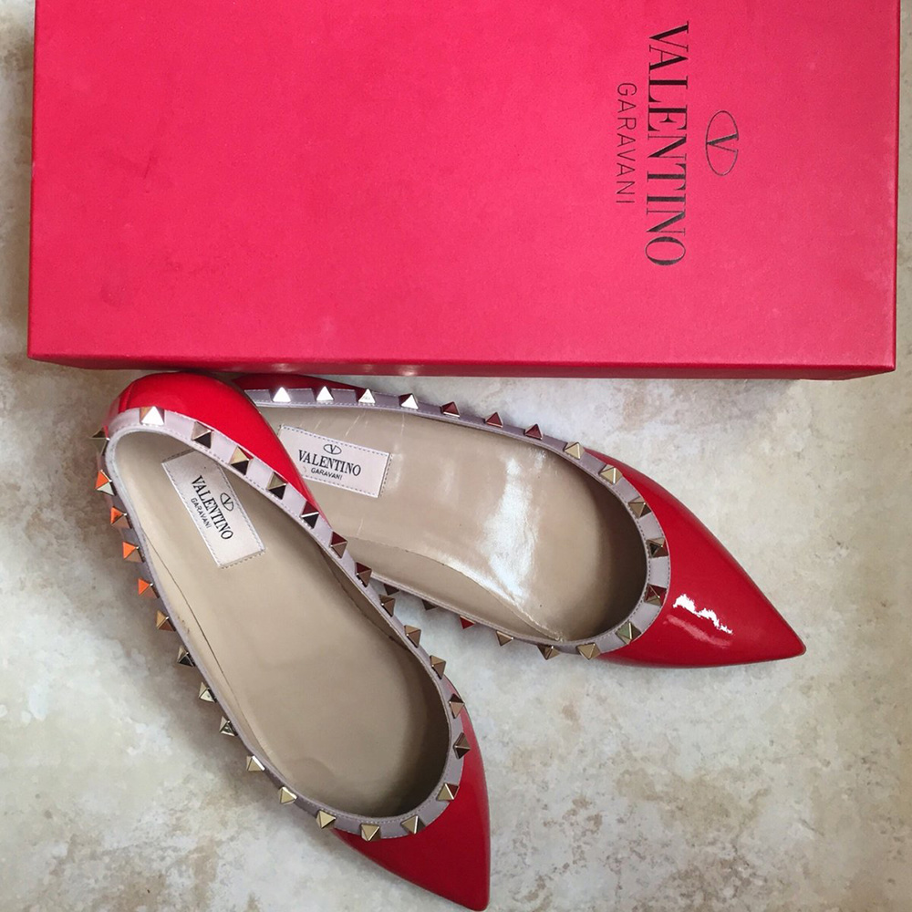 tPF Member: Harper Quinn  Shoes: Valentino Rockstud Ballerina Flat  Shop: $745 via Nordstrom 