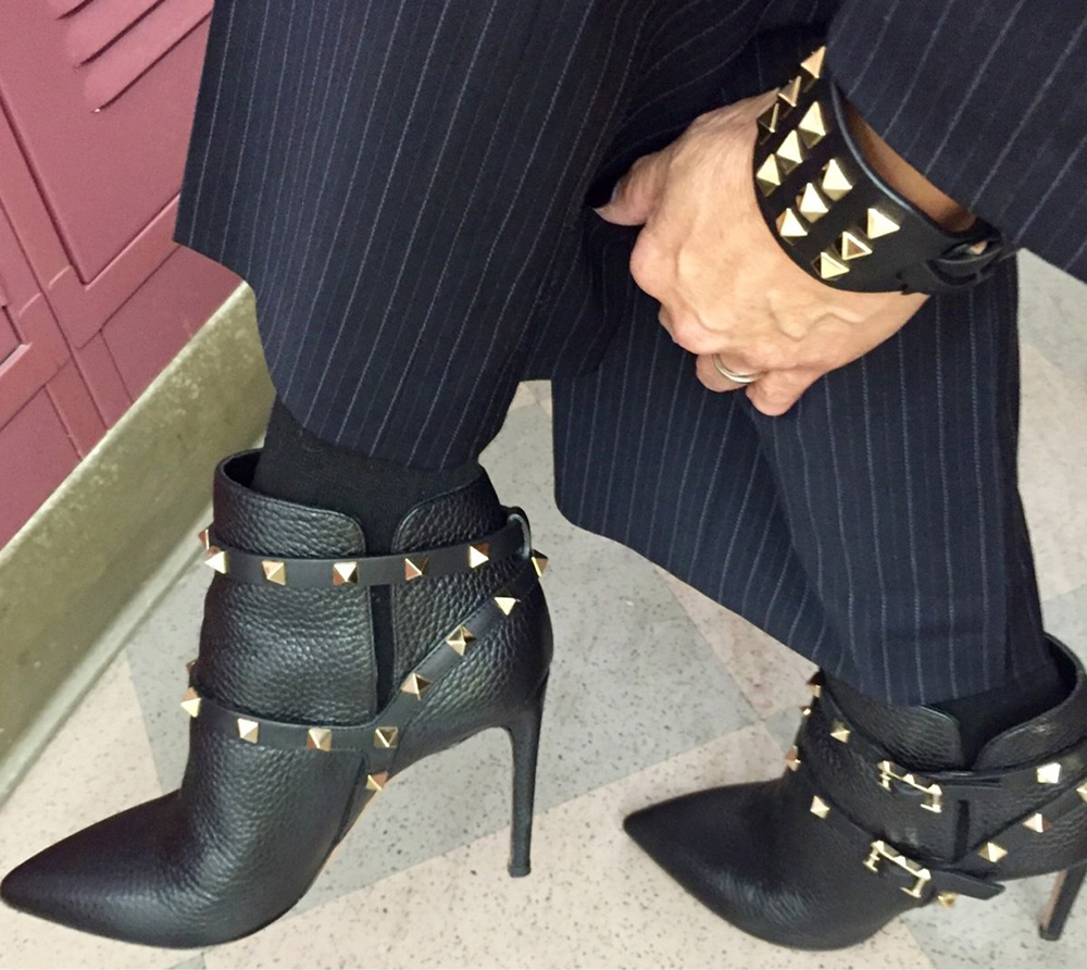 tPF Member: Tigertrixie Shoes: Valentino Rockstud Leather Booties  Shop: $1,375 via Neiman Marcus 
