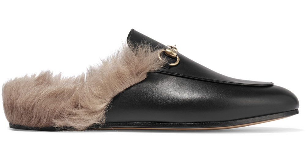 gucci-horsebit-detailed-shearling-lined-leather-slippers