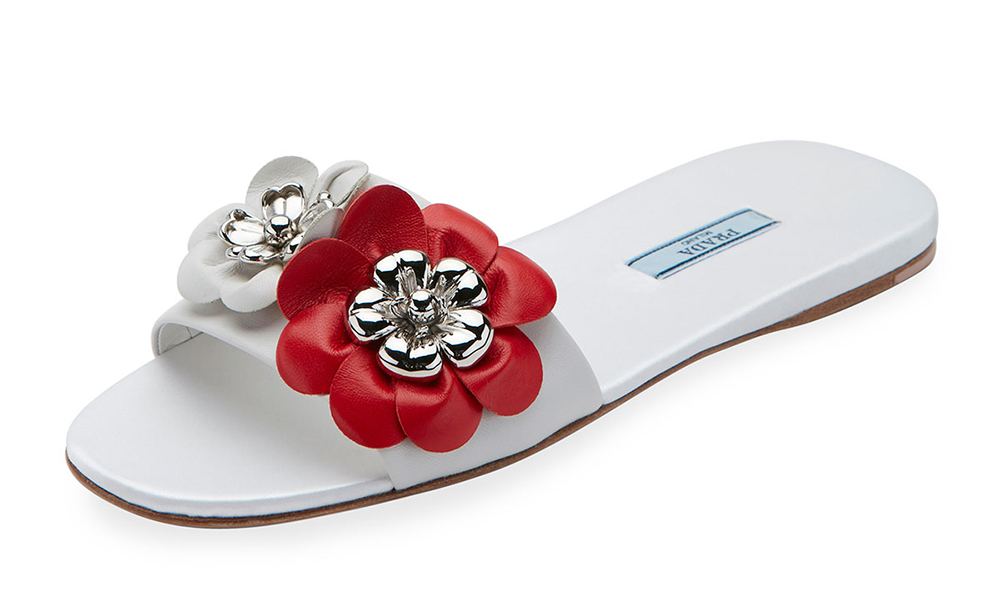 prada-floral-embellished-leather-flat-slide