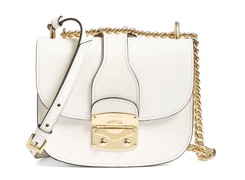 20 New, Under-the-Radar Neutral Bags to Start the New Year on a Sophisticated Note 34 Miu Miu Madras Crossbody Bag