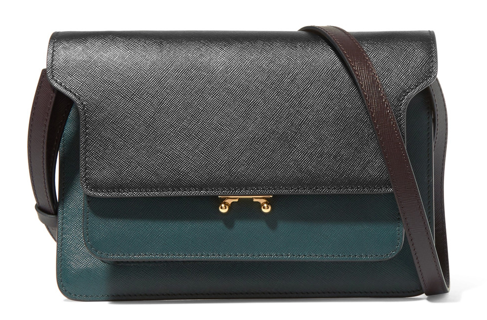 Marni Trunk Textured-Leather Shoulder Bag