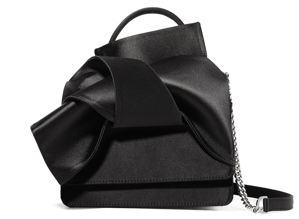 NO. 21 Knot Satin Shoulder Bag