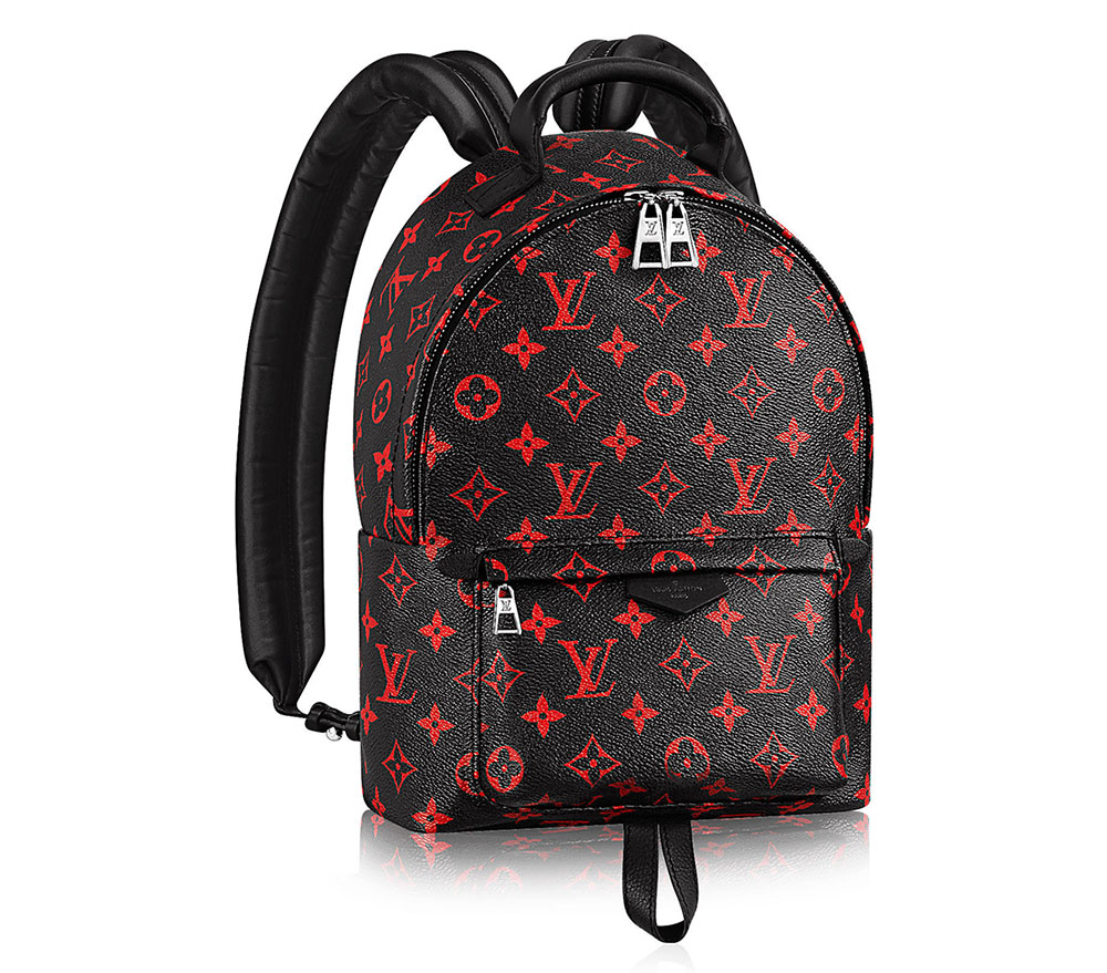 louis vuitton mini backpack black and red