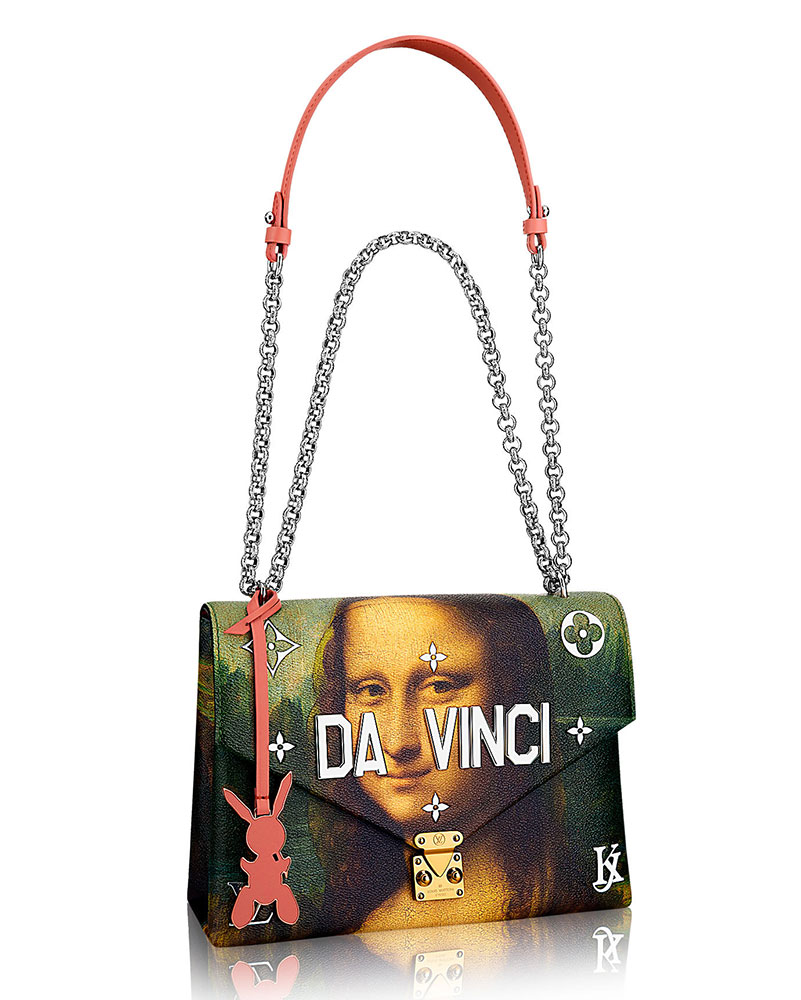 Louis Vuitton Chain Bag Limited Edition with designer Jeff Coons - Da Vinci  For Sale at 1stDibs