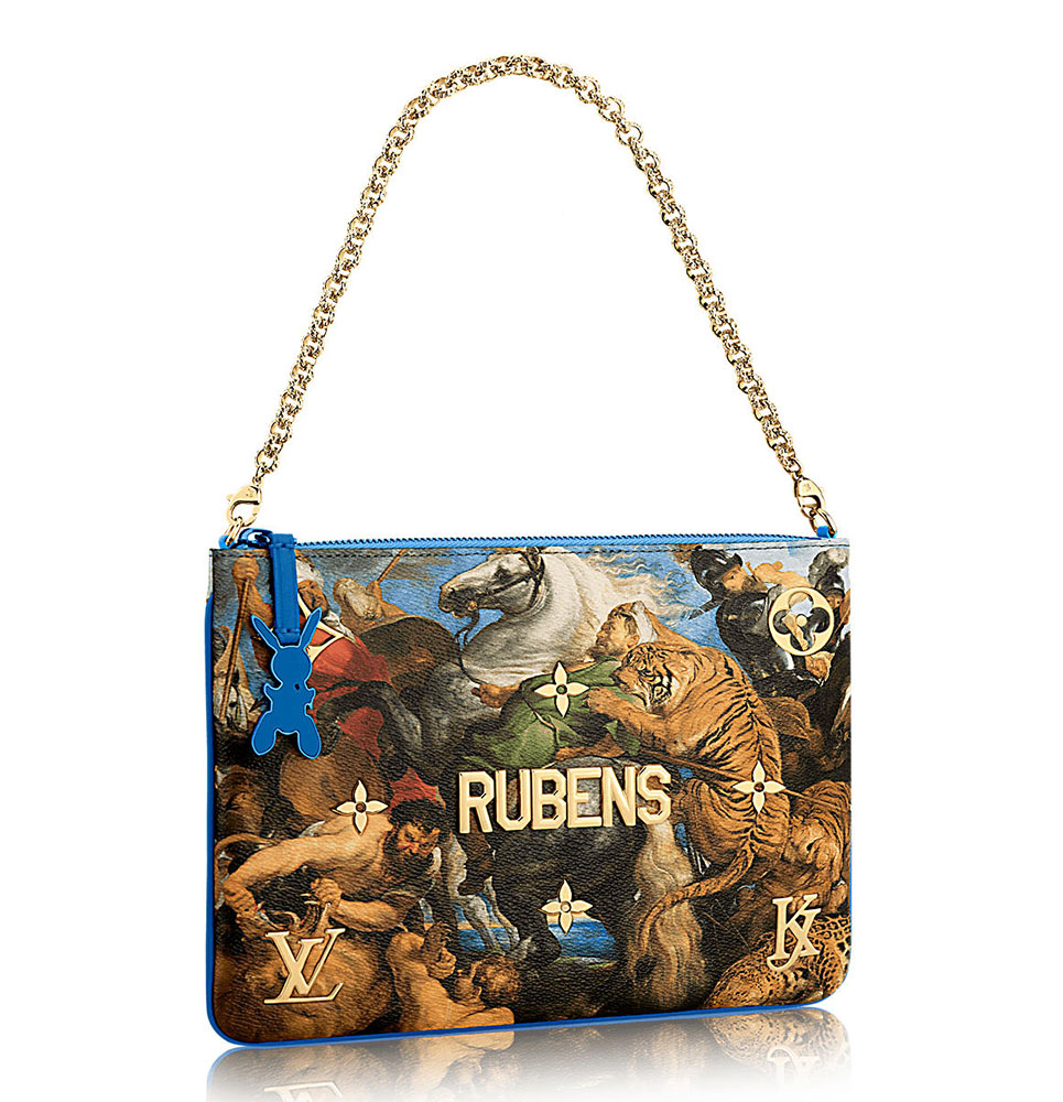 London UK 11 March 2020 Louis Vuitton x Jeff Koons: a Van Gogh 'Palm  Springs' Backpack, Limited Edition Masters Collection, 207. Estimate £1,500  – 2,000. Blue printed canvas based on 'Wheat Field