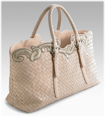 Bottega Veneta Embroidered Trim Tote