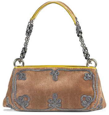 Bottega Veneta Velvet Shoulder Bag