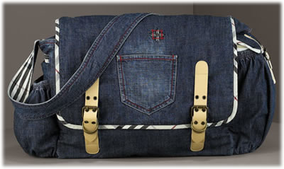 Burberry Denim Messenger Diaper Bag