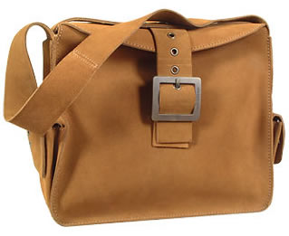 Dolce and Gabbana Camel Suede Buckle Tote Bag