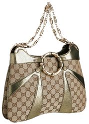 Gucci Logo Weave Shoulder Bag