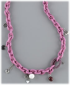 Juicy Couture Pave and Resin Link Necklace