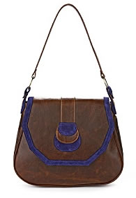 Leslie Newton Royal Suede Saddle Bag