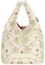 Marine Shell Embroidered Canvas Tote