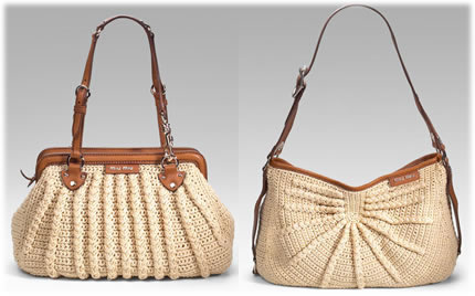 Handbags  Purses on Came Accross These Other Knitted Bags These Miu Miu Bags