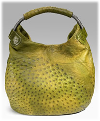 Nuti Ostrich Hobo Handbag