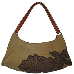 Poppy Suede Shoulder Bag in Camel